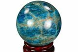 Bright Blue Apatite Sphere - Madagascar #121798-1